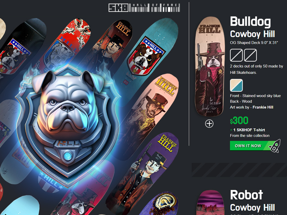 SK8HOF | Pro Skater Page Design
