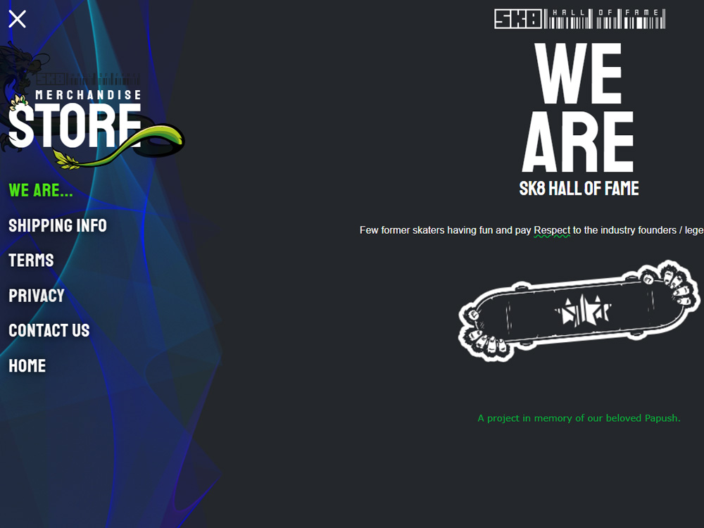 SK8HOF | Web Site Design
