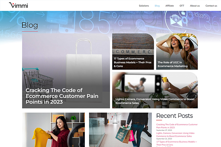 Vimmi | WordPress Website Blog Design